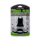 Double Tunnel Plug Medium Black 7 cm