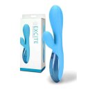 UltraZone Excite 6x Rabbit Style Silicone Vibe - Blue
