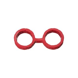 Japanese Bondage - Silicone Cuffs - Large - Red