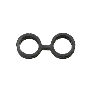 Japanese Bondage - Silicone Cuffs - Large - Black