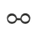Japanese Bondage - Silicone Cuffs - Large - Black