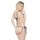 Crotchless Teddy with Side Ties & Cutouts - Black - OS