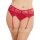 Lace Garter Belt Dmd - Queen Size - Red
