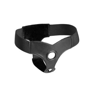 Crave Double Penetration Faux Leather Strap On