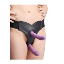 Crave Double Penetration Faux Leather Strap On