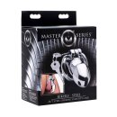 Master Series Rikers 24-7 Stainless Steel Locking Chastity Cage - Silver