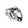 Master Series Rikers 24-7 Stainless Steel Locking Chastity Cage - Silver