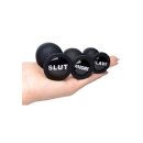 Dirty Words Silcone Anal Plug Set - Black
