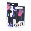 Silicone Vibrating LED Plug - Small - Black