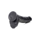 Raging Rhino 17 Inch Veiny Dildo - Black