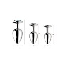 Rainbow Prism Gem Anal Plug - Medium - Silver