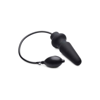 Master Series Ass-Pand Large Inflatable Silicone Anal Plug - Black