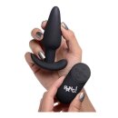 BANG! 21X Vibrating Silicone Butt Plug with Remote Control - Black