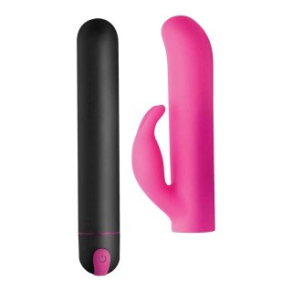 XL Bullet & Rabbit Silicone Sleeve - Pink