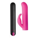 XL Bullet & Rabbit Silicone Sleeve - Pink