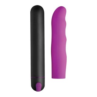 XL Bullet & Wavy Silicone Sleeve - Purple