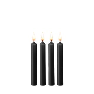Shots small Teasing wax candles 4 pieces black