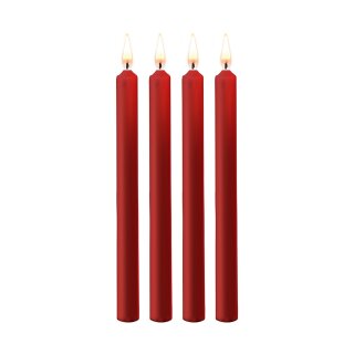 Shots large teasing wax candles 4 pieces red