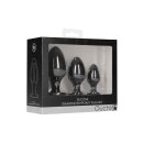 Diamond Shape Butt Plug Set Black