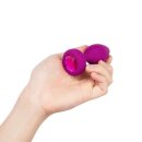 B-Vibe Vibrating Jewel Plug S/M Pink Ruby