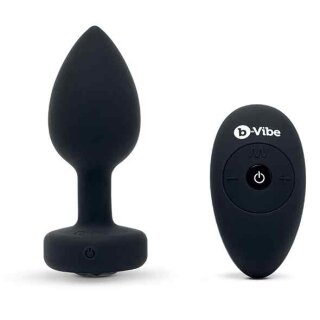 B-Vibe Vibrating Jewel Plug M/L Black Diamond