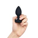 B-Vibe Vibrating Jewel Plug M/L Black Diamond