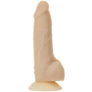 Naked Addiction Rotating & Vibrating Dong with Remote Vanilla 19cm