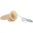 Naked Addiction Rotating & Vibrating Dong with Remote Vanilla 19cm