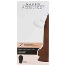 Naked Addiction Rotating & Vibrating Dong with Remote Vanilla 19cm